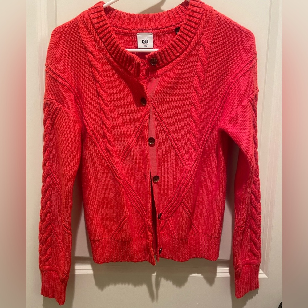 CAbi xs women’s orange cardigan